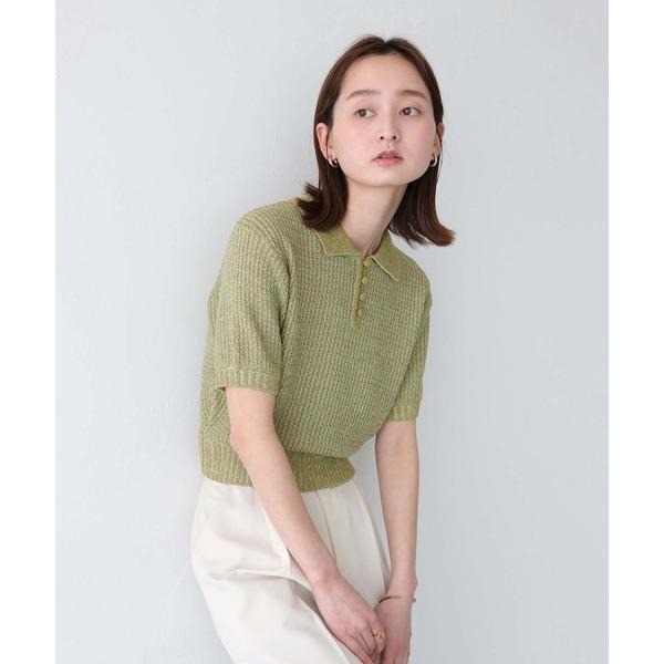 常花二手：🇯🇵 CLEIO ✿ 短袖針織包布釦氣質上衣（實拍照請看下方商品說明欄）日牌正品 現貨-細節圖5