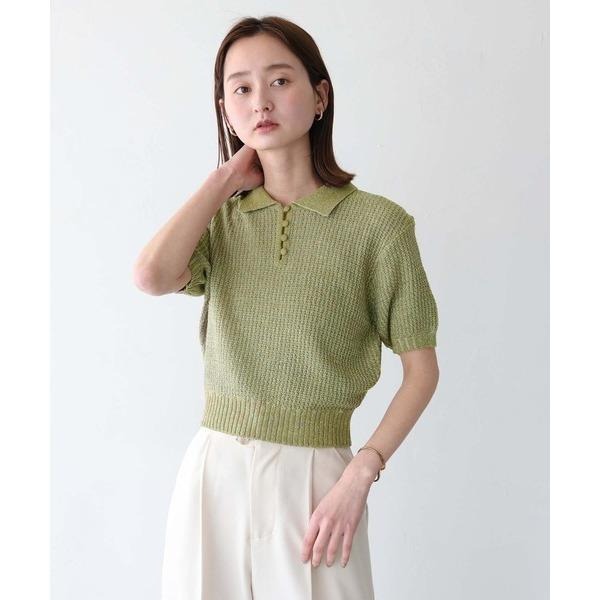 常花二手：🇯🇵 CLEIO ✿ 短袖針織包布釦氣質上衣（實拍照請看下方商品說明欄）日牌正品 現貨-細節圖8