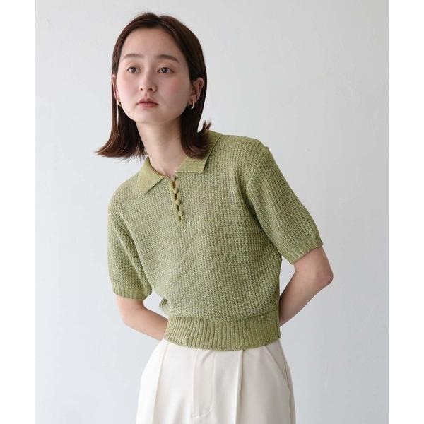 常花二手：🇯🇵 CLEIO ✿ 短袖針織包布釦氣質上衣（實拍照請看下方商品說明欄）日牌正品 現貨-細節圖9