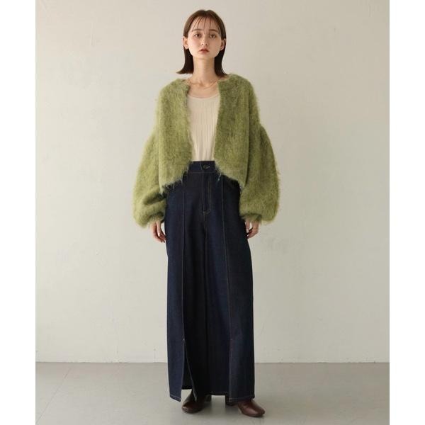 ：常花二手：🇯🇵 CLEIO ✿ 超可愛澎澎袖短版針織外套（實拍照請看下方商品說明欄）日牌正品 現貨-細節圖2