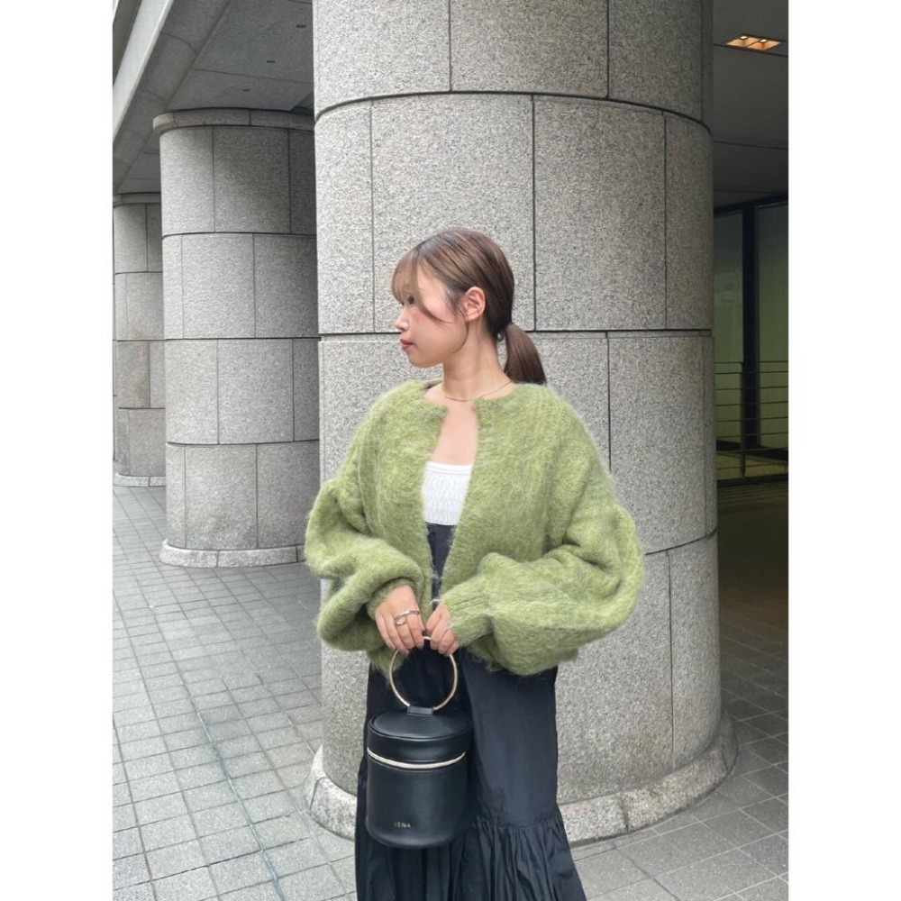 ：常花二手：🇯🇵 CLEIO ✿ 超可愛澎澎袖短版針織外套（實拍照請看下方商品說明欄）日牌正品 現貨-細節圖4