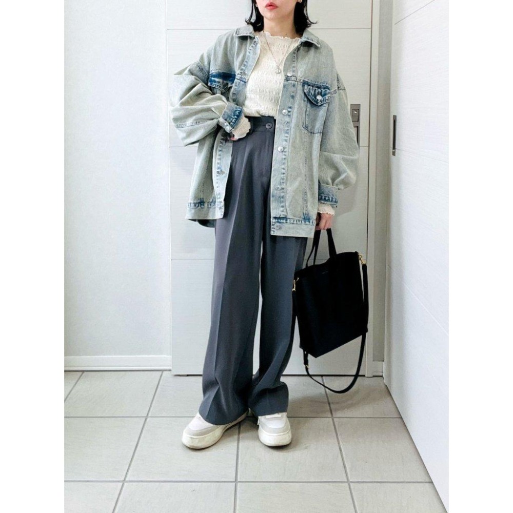 ：常花二手：🇯🇵 tiptop ✿ 寬鬆刷色單寧牛仔外套（實拍照請看下方商品說明欄）日牌正品 現貨-細節圖6