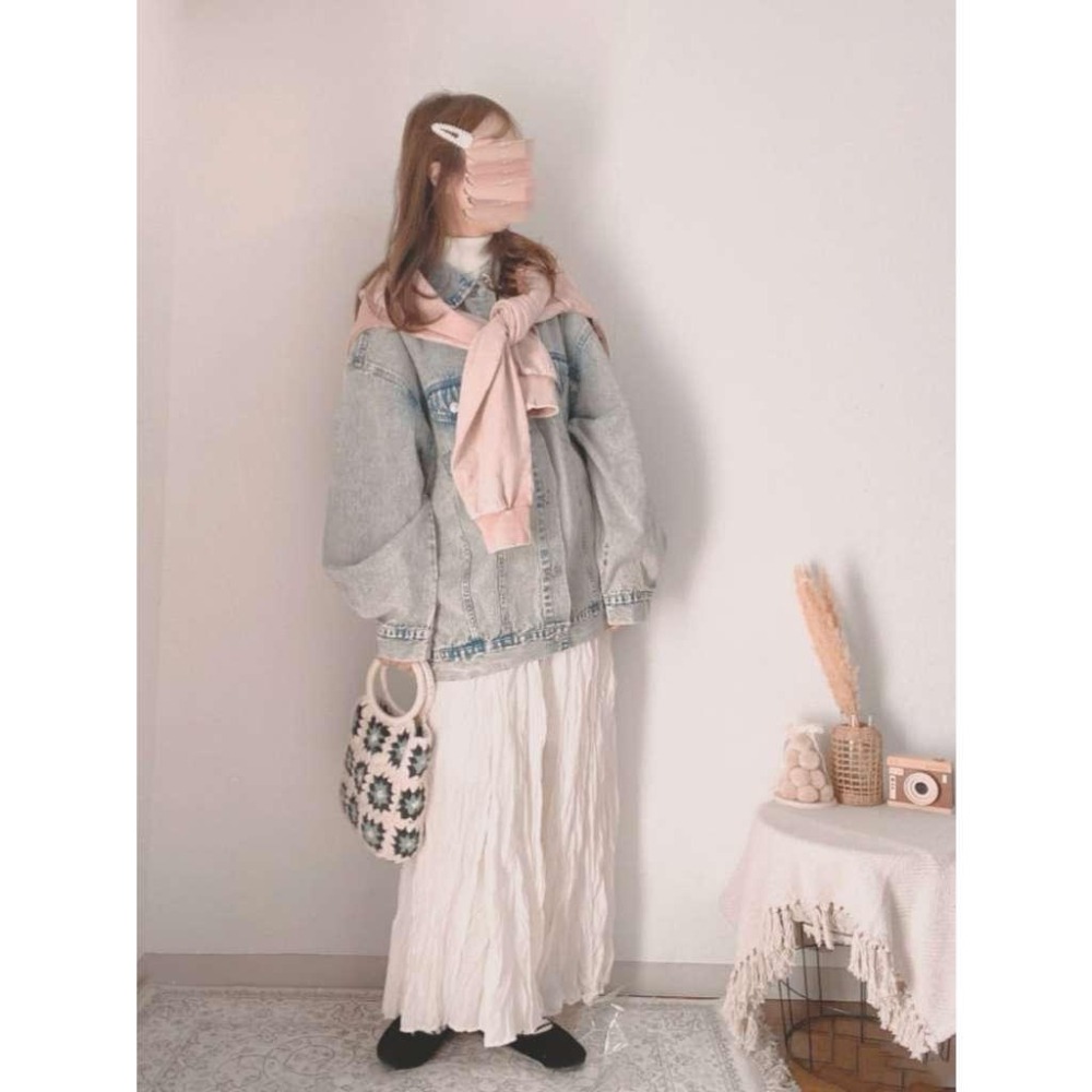 ：常花二手：🇯🇵 tiptop ✿ 寬鬆刷色單寧牛仔外套（實拍照請看下方商品說明欄）日牌正品 現貨-細節圖7