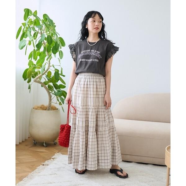 ：常花二手：🇯🇵 FREAK’S STORE ✿ 格紋多層次蛋糕長裙（實拍照請看下方商品說明欄）日牌正品 現貨-細節圖2