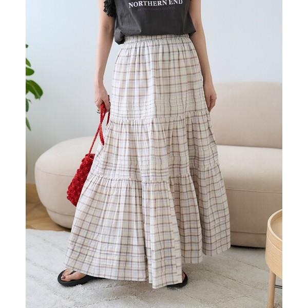 ：常花二手：🇯🇵 FREAK’S STORE ✿ 格紋多層次蛋糕長裙（實拍照請看下方商品說明欄）日牌正品 現貨-細節圖6