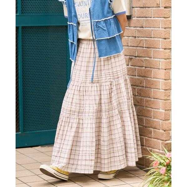 ：常花二手：🇯🇵 FREAK’S STORE ✿ 格紋多層次蛋糕長裙（實拍照請看下方商品說明欄）日牌正品 現貨-細節圖9