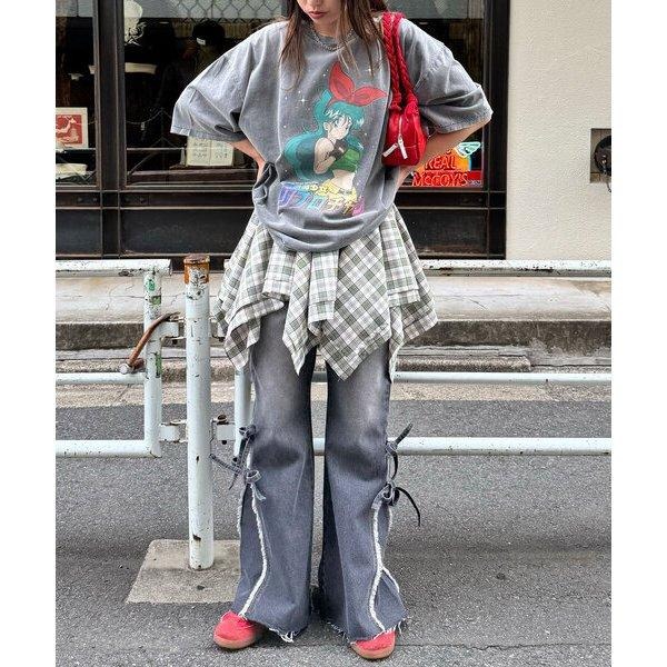 ：常花二手：🇯🇵 CIAOPANIC ✿ 格紋不對稱層次短裙（實拍照請看下方商品說明欄）日牌正品 現貨-細節圖6