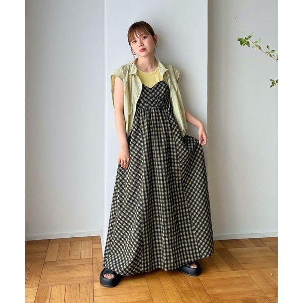 ：常花二手：🇯🇵 KBF ✿ 絕美秋冬格紋馬甲吊帶洋裝（實拍照請看下方商品說明欄）日牌正品 現貨-規格圖11