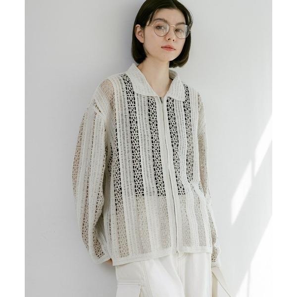 ：常花二手：🇯🇵 niko and... ✿ 簍空針織拉鍊罩衫（實拍照請看下方商品說明欄）日牌正品 現貨-細節圖2