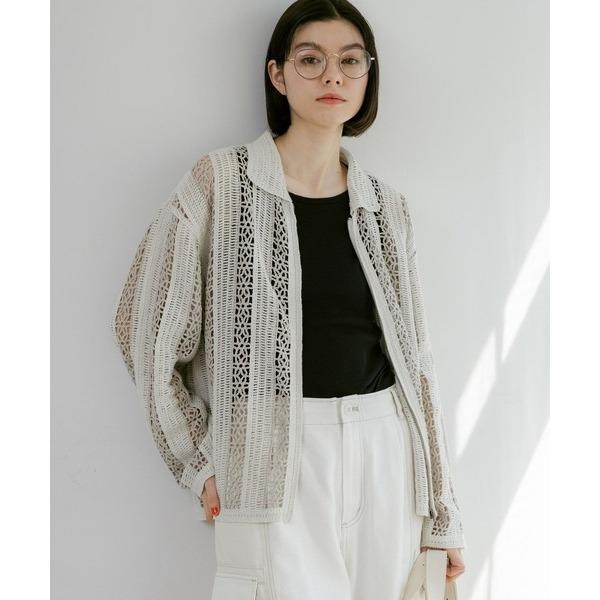 ：常花二手：🇯🇵 niko and... ✿ 簍空針織拉鍊罩衫（實拍照請看下方商品說明欄）日牌正品 現貨-細節圖4