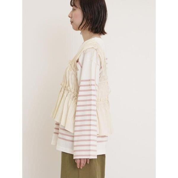 ：常花二手：🇯🇵 Samansa Mos2 ✿ 2way抓皺蝴蝶結外罩背心（實拍照請看下方商品說明欄）日牌正品 現貨-細節圖2