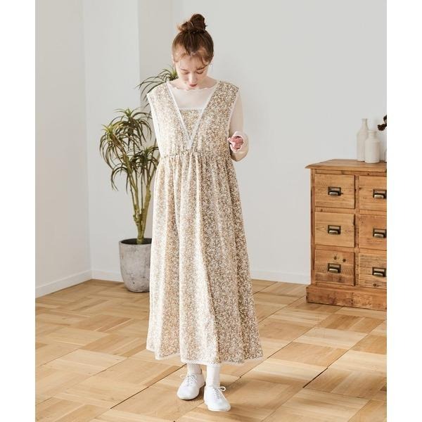 ：常花二手：🇯🇵 Crisp ✿ 蝴蝶結碎花蕾絲背帶洋裝（實拍照請看下方商品說明欄）日牌正品 現貨-細節圖4