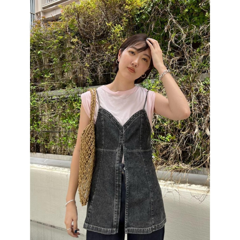 ：常花二手：🇯🇵 Ungrid✿ 牛仔造型外罩背心（實拍照請看下方商品說明欄）日牌正品 現貨-細節圖8