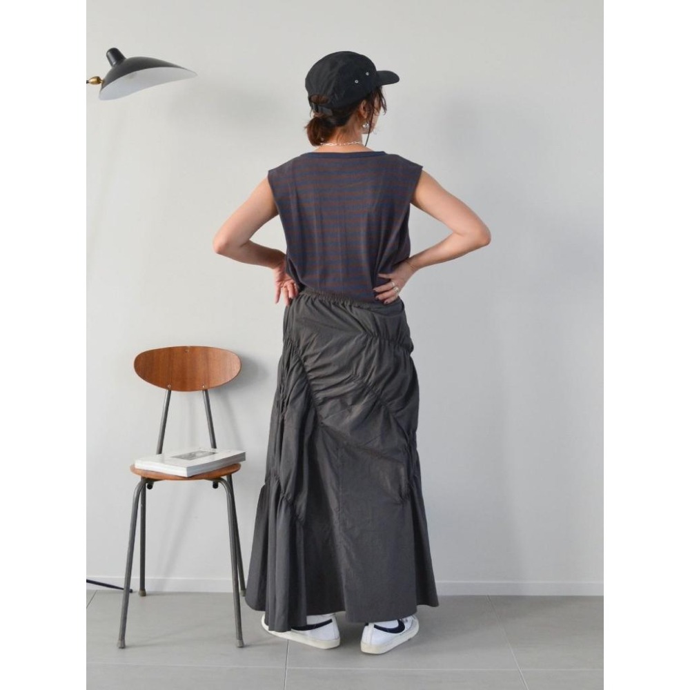 ：常花二手：🇯🇵 Ungrid ✿ 不規則抽皺設計長裙（實拍照請看下方商品說明欄）日牌正品 現貨-細節圖6