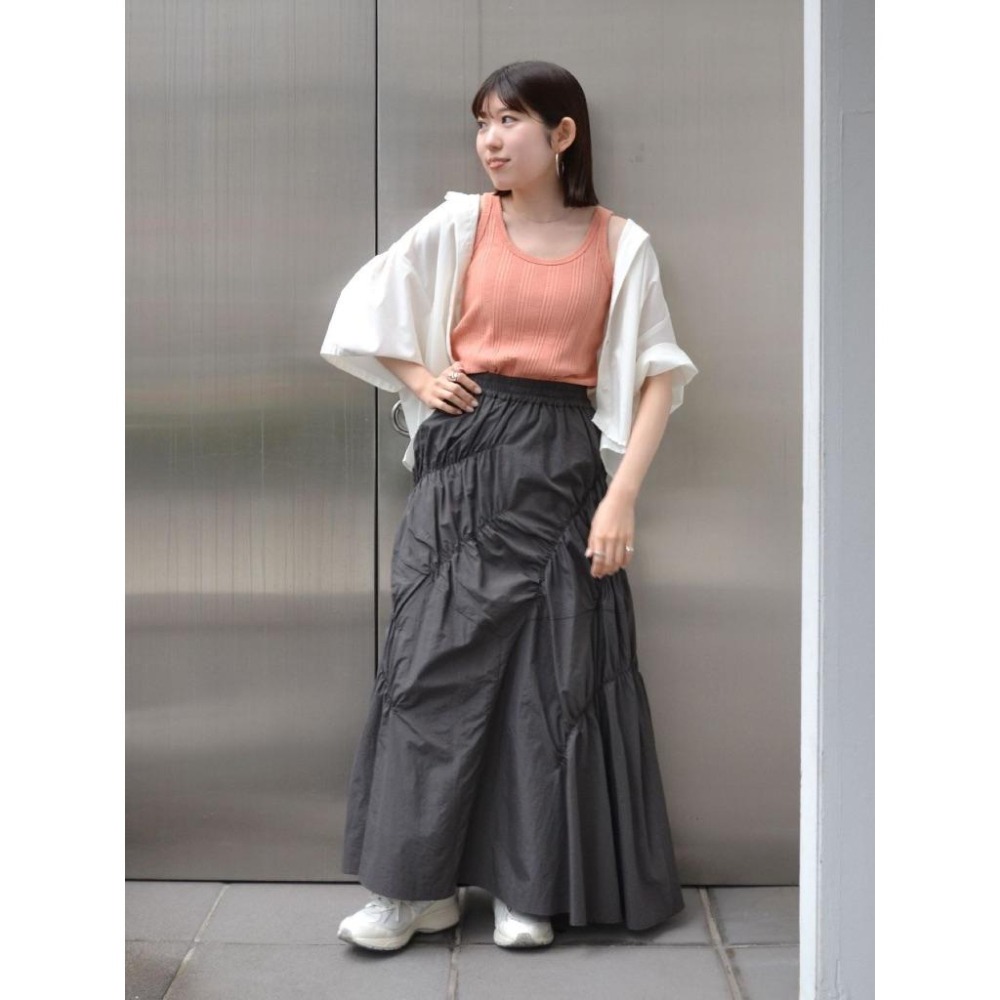 ：常花二手：🇯🇵 Ungrid ✿ 不規則抽皺設計長裙（實拍照請看下方商品說明欄）日牌正品 現貨-細節圖7