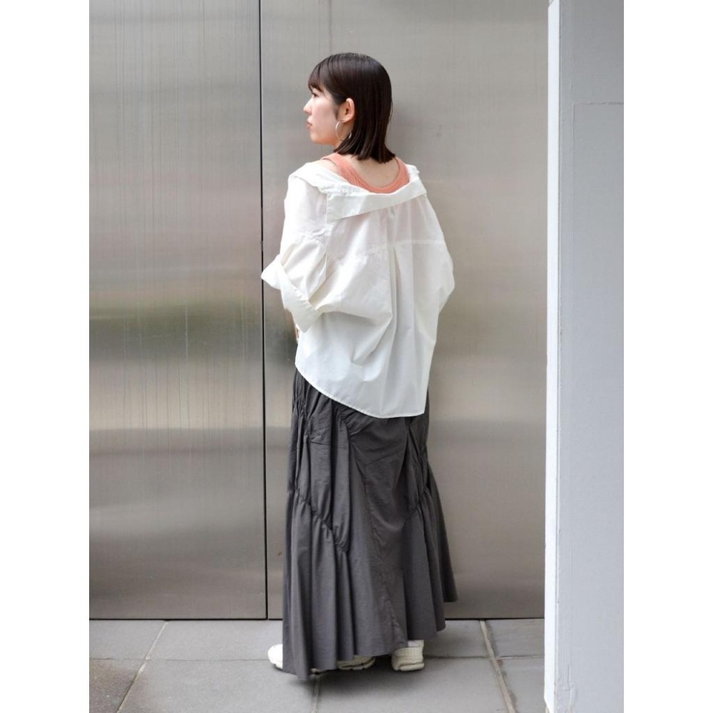 ：常花二手：🇯🇵 Ungrid ✿ 不規則抽皺設計長裙（實拍照請看下方商品說明欄）日牌正品 現貨-細節圖8