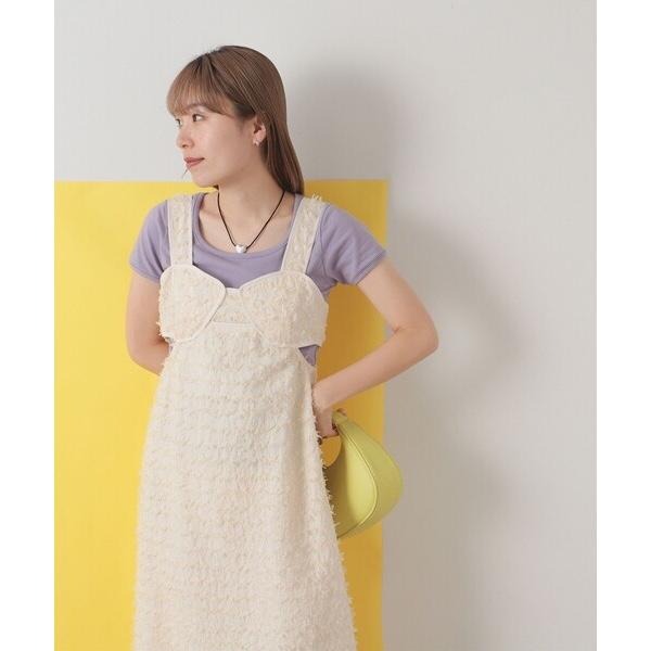 ：常花二手：🇯🇵 Ray BEAMS ✿ 羽毛馬甲腰間簍空直筒洋裝（實拍照請看下方商品說明欄）日牌正品 現貨-細節圖3