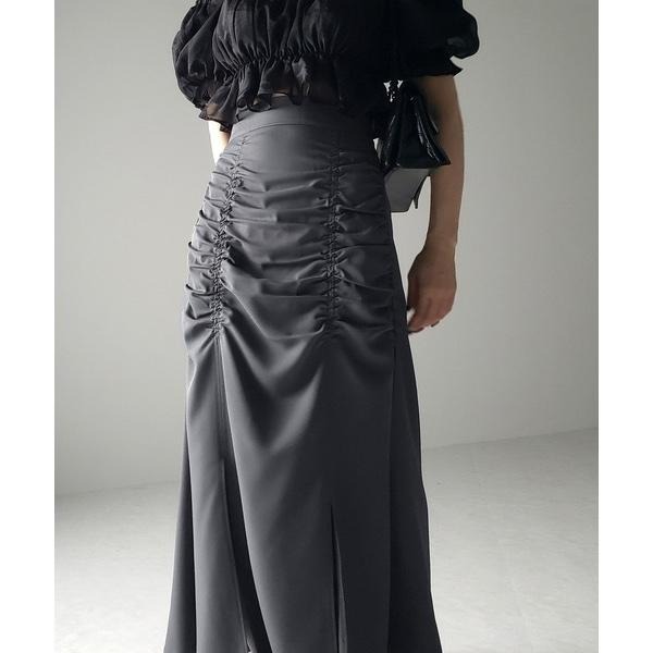 ：常花二手：🇯🇵 me+em select ✿ 抓皺造型個性長裙（實拍照請看下方商品說明欄）日牌正品 現貨-細節圖2