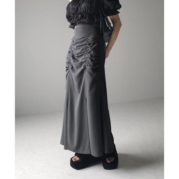 ：常花二手：🇯🇵 me+em select ✿ 抓皺造型個性長裙（實拍照請看下方商品說明欄）日牌正品 現貨-細節圖3