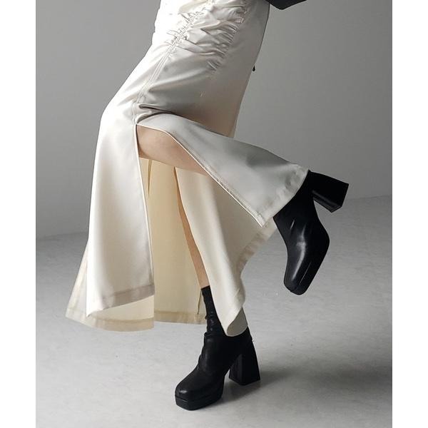 ：常花二手：🇯🇵 me+em select ✿ 抓皺造型個性長裙（實拍照請看下方商品說明欄）日牌正品 現貨-細節圖9