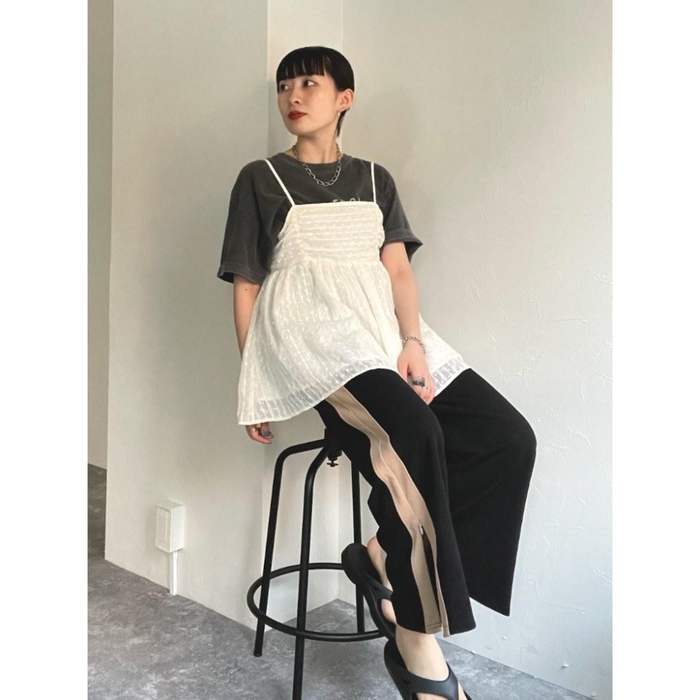 ：常花二手：🇯🇵 fredy emue ✿ 胸口抓皺緹花外罩背心（實拍照請看下方商品說明欄）日牌正品 現貨-細節圖7