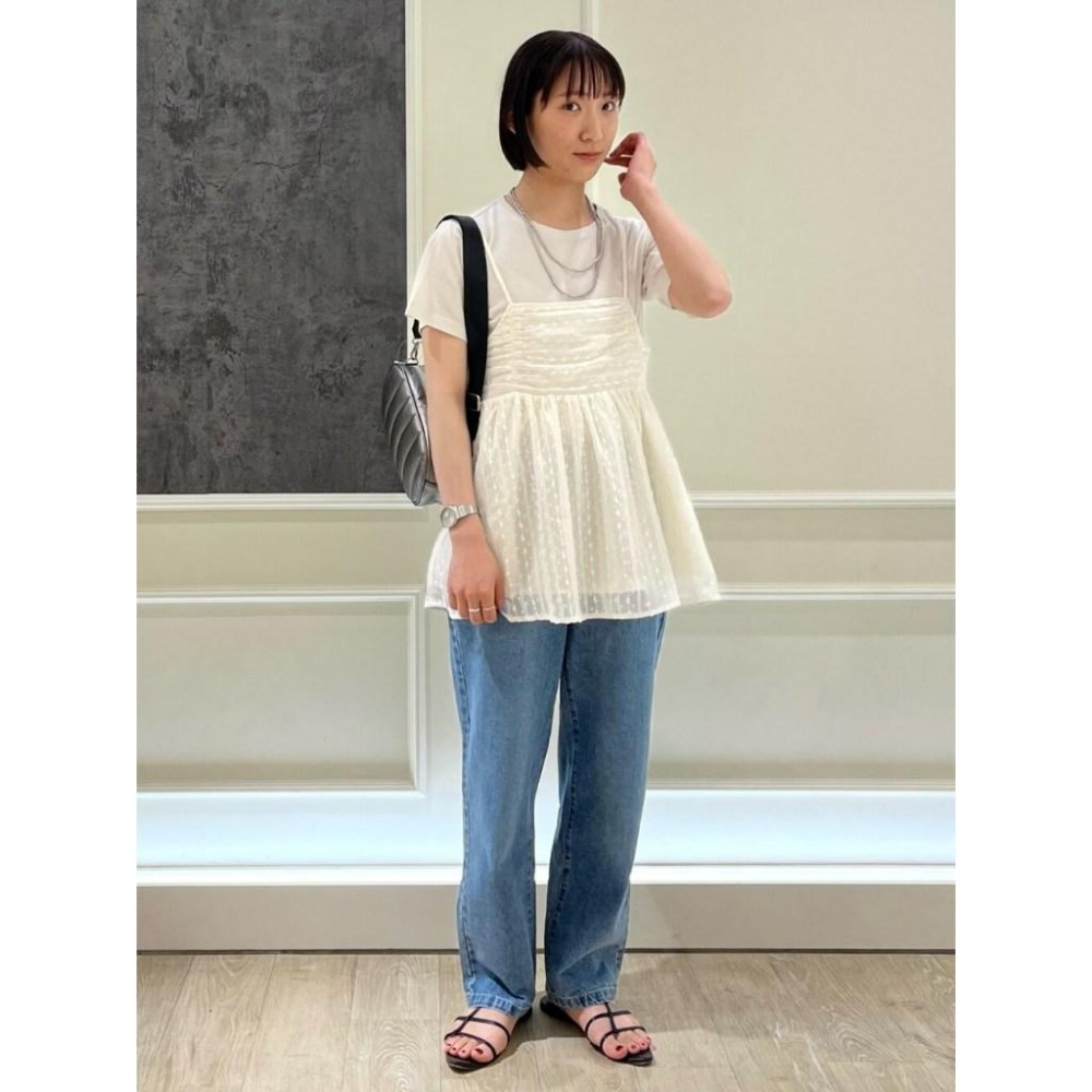 ：常花二手：🇯🇵 fredy emue ✿ 胸口抓皺緹花外罩背心（實拍照請看下方商品說明欄）日牌正品 現貨-細節圖9