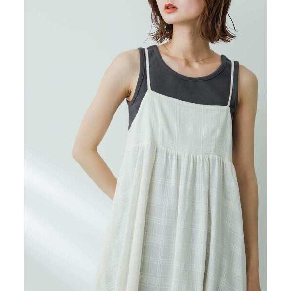 ：常花二手：🇯🇵 SENSE OF PLACE ✿ 格紋透膚夏日綁帶吊帶洋裝（實拍照請看下方商品說明欄）日牌正品 現貨-細節圖5