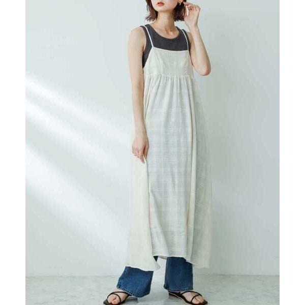 ：常花二手：🇯🇵 SENSE OF PLACE ✿ 格紋透膚夏日綁帶吊帶洋裝（實拍照請看下方商品說明欄）日牌正品 現貨-細節圖8