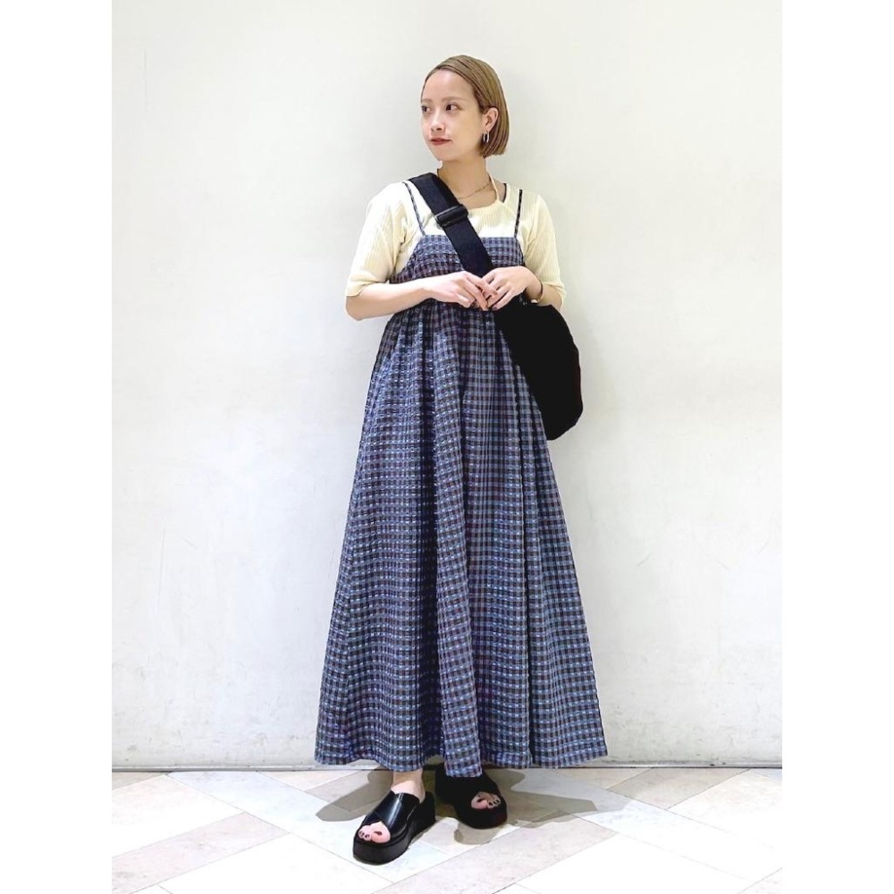 ：常花二手：🇯🇵 LOWRYS FARM ✿ 格紋細肩帶吊帶洋裝（實拍照請看下方商品說明欄）日牌正品 現貨-細節圖4