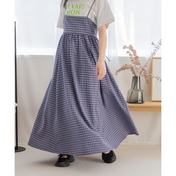 ：常花二手：🇯🇵 LOWRYS FARM ✿ 格紋細肩帶吊帶洋裝（實拍照請看下方商品說明欄）日牌正品 現貨-規格圖9