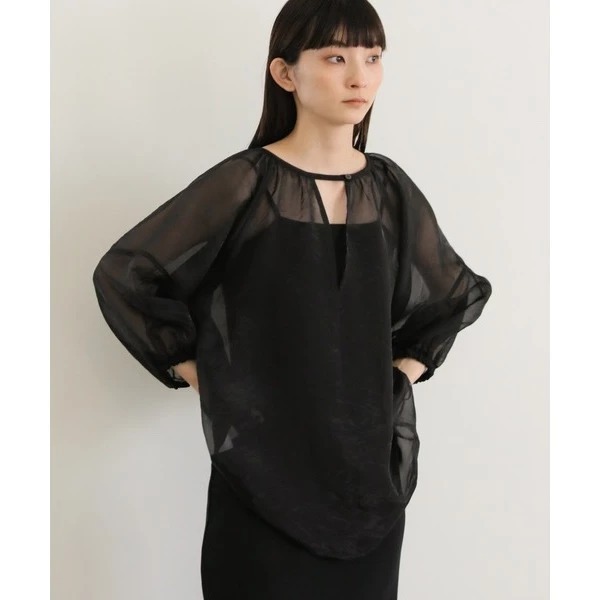 ：常花二手：🇯🇵 select MOCA ✿ 透膚澎袖V領襯衫（實拍照請看下方商品說明欄）＃日牌正品-規格圖9