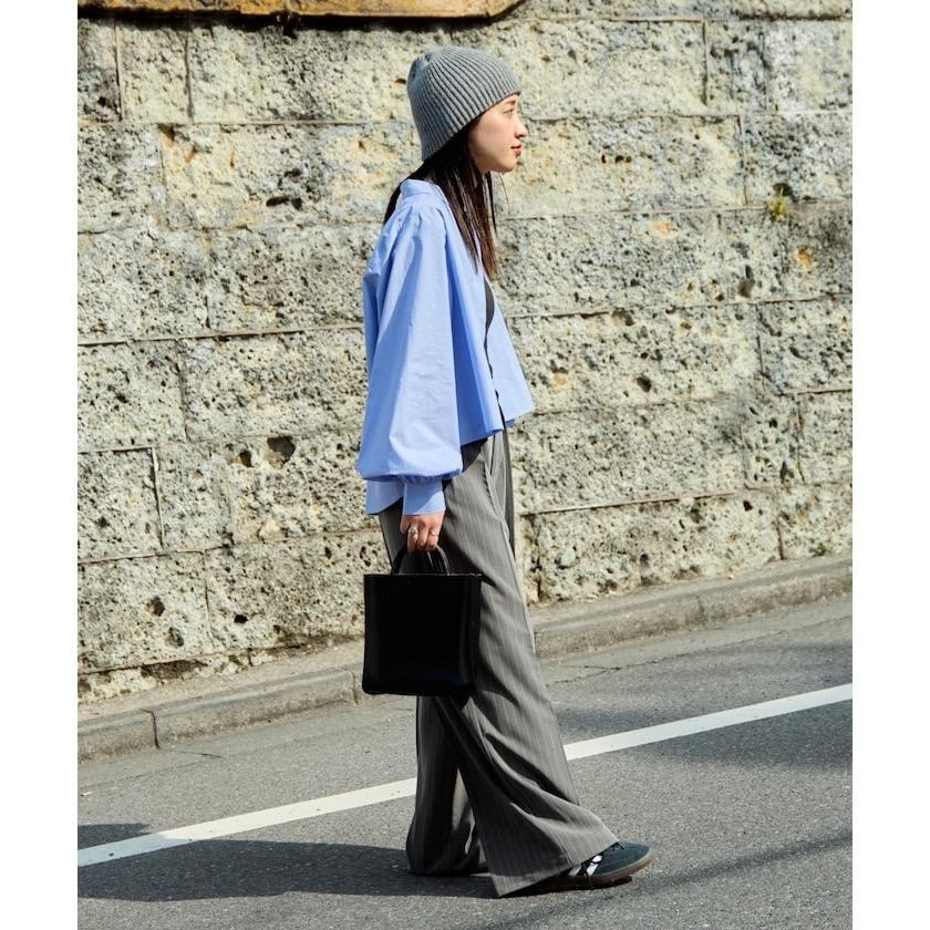 ：常花二手：🇯🇵 FREAK’S STORE ✿ 直條紋打褶西裝寬褲（實拍照請看下方商品說明欄）日牌正品 現貨-細節圖4