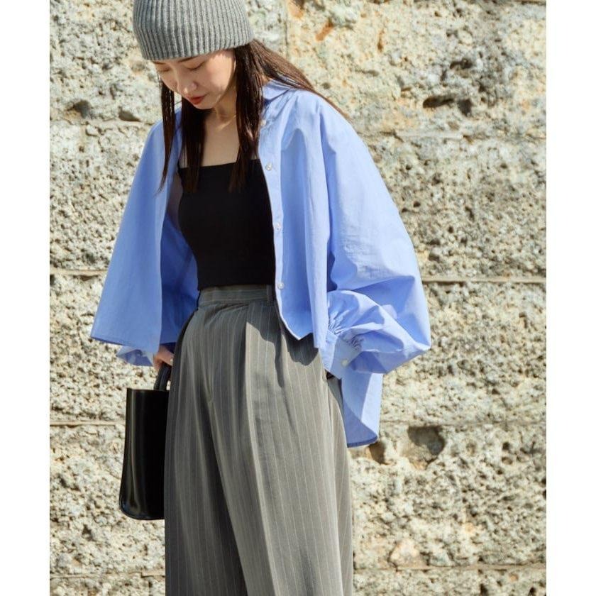 ：常花二手：🇯🇵 FREAK’S STORE ✿ 直條紋打褶西裝寬褲（實拍照請看下方商品說明欄）日牌正品 現貨-細節圖5