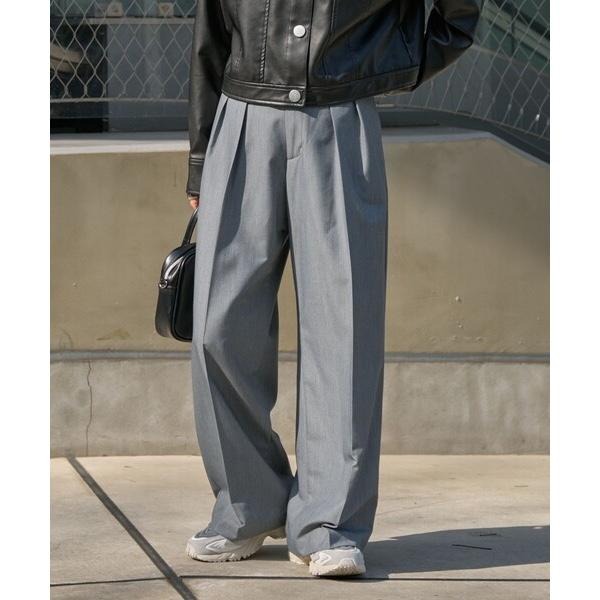 ：常花二手：🇯🇵 FREAK’S STORE ✿ 直條紋打褶西裝寬褲（實拍照請看下方商品說明欄）日牌正品 現貨-細節圖8