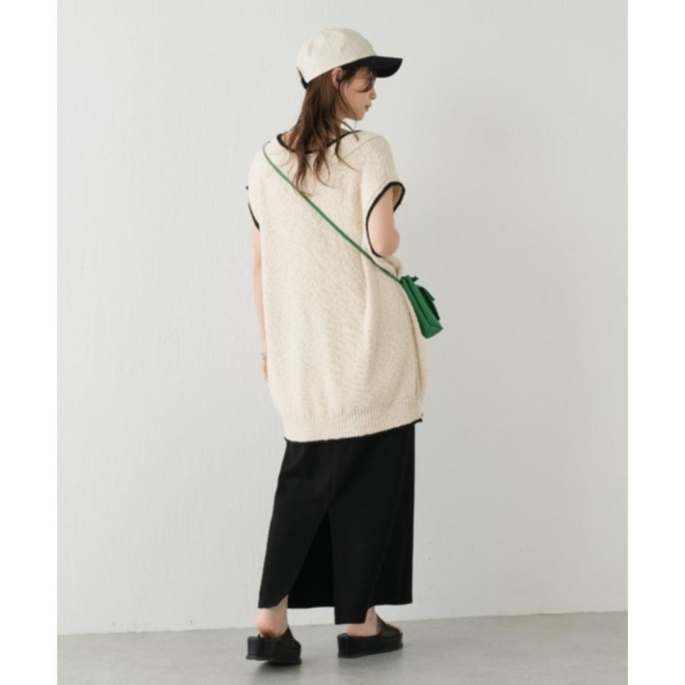 ：常花二手：🇯🇵 Kastane ✿ 撞色滾邊長版背心（實拍照請看下方商品說明欄）＃日牌正品-細節圖5