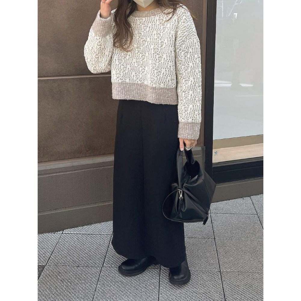 ：常花二手：🇯🇵 lawgy ✿ 特殊脈紋布料短版厚毛衣（實拍照請看下方商品說明欄）日牌正品 現貨-細節圖8
