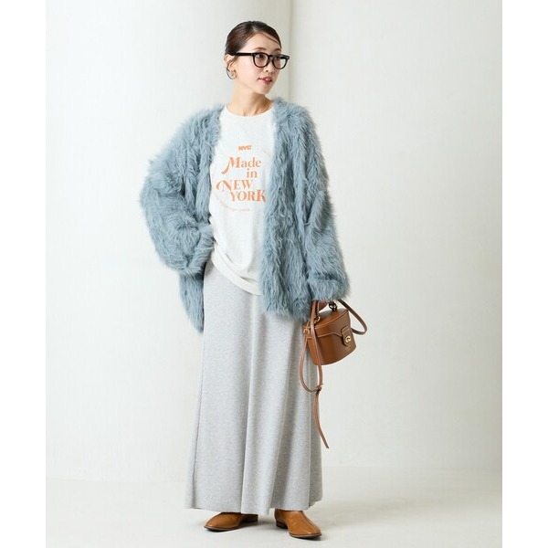 ：常花二手：🇯🇵 FREAK’S STORE ✿ 長毛海寬鬆針織外套（實拍照請看下方商品說明欄）日牌正品 現貨-細節圖8