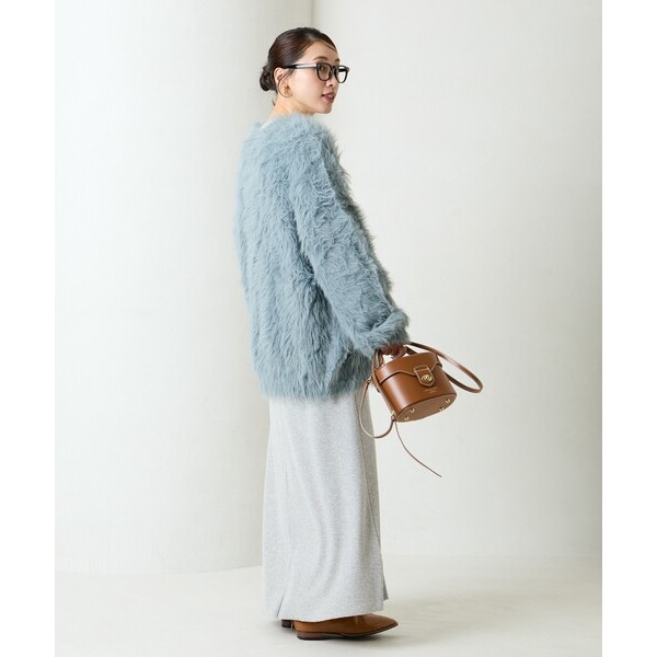 ：常花二手：🇯🇵 FREAK’S STORE ✿ 長毛海寬鬆針織外套（實拍照請看下方商品說明欄）日牌正品 現貨-細節圖10