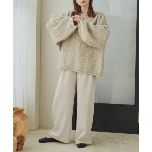 ：常花二手：🇯🇵 hinari ✿ 慵懶寬鬆毛茸茸針織毛衣（實拍照請看下方商品說明欄）日牌正品 現貨-細節圖3