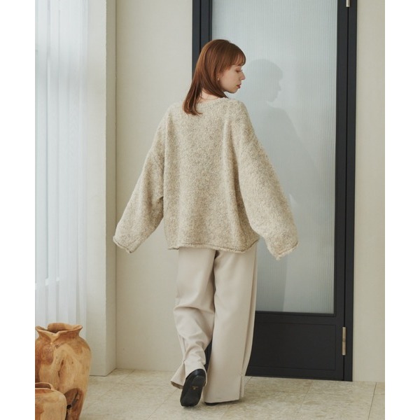 ：常花二手：🇯🇵 hinari ✿ 慵懶寬鬆毛茸茸針織毛衣（實拍照請看下方商品說明欄）日牌正品 現貨-細節圖4