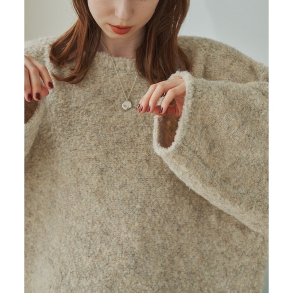 ：常花二手：🇯🇵 hinari ✿ 慵懶寬鬆毛茸茸針織毛衣（實拍照請看下方商品說明欄）日牌正品 現貨-細節圖7