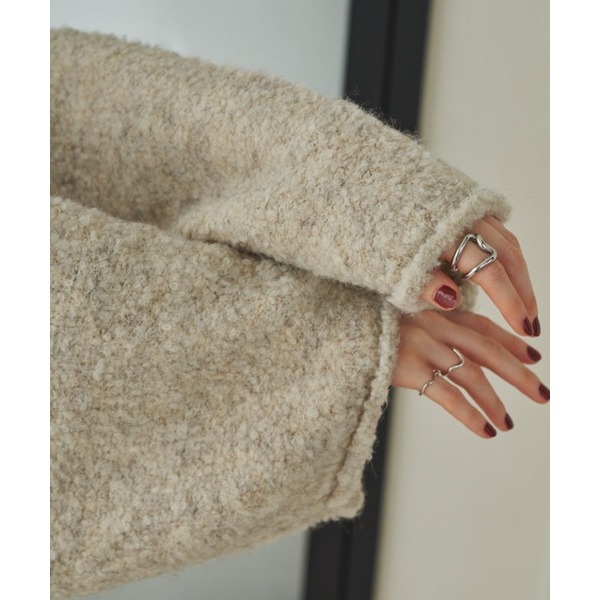 ：常花二手：🇯🇵 hinari ✿ 慵懶寬鬆毛茸茸針織毛衣（實拍照請看下方商品說明欄）日牌正品 現貨-細節圖8