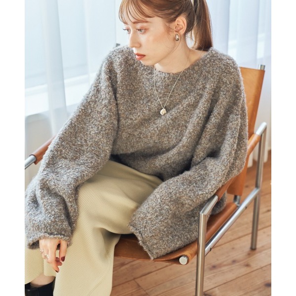 ：常花二手：🇯🇵 hinari ✿ 慵懶寬鬆毛茸茸針織毛衣（實拍照請看下方商品說明欄）日牌正品 現貨-細節圖9