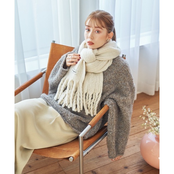 ：常花二手：🇯🇵 hinari ✿ 慵懶寬鬆毛茸茸針織毛衣（實拍照請看下方商品說明欄）日牌正品 現貨-細節圖11