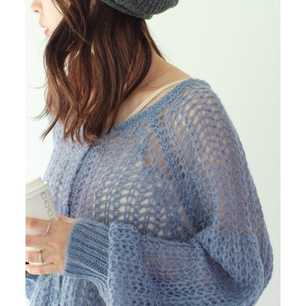 ：常花二手：🇯🇵 Kastane ✿ 寬鬆簍空針織長版罩衫（實拍照請看下方商品說明欄）日牌正品 現貨-細節圖2