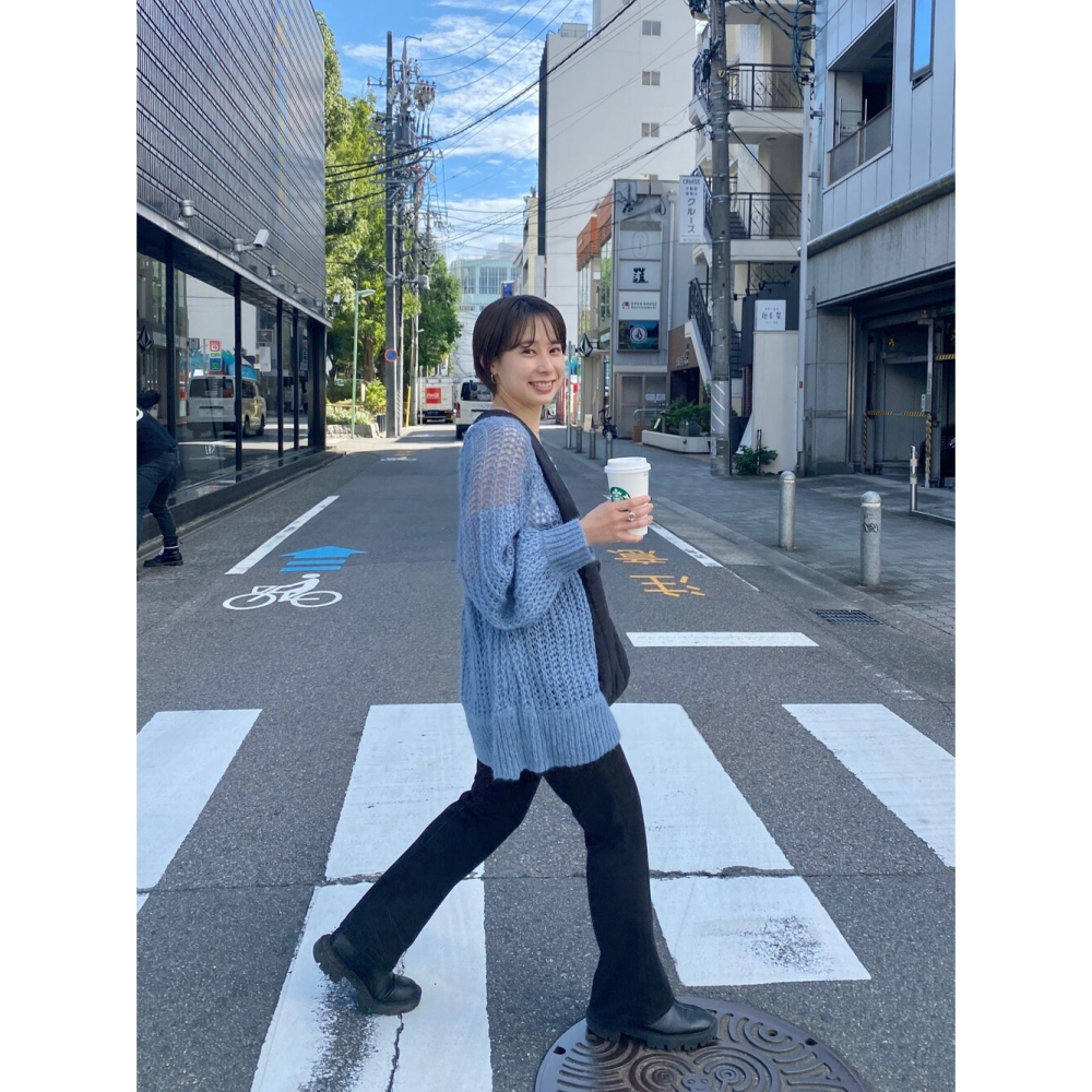 ：常花二手：🇯🇵 Kastane ✿ 寬鬆簍空針織長版罩衫（實拍照請看下方商品說明欄）日牌正品 現貨-細節圖5