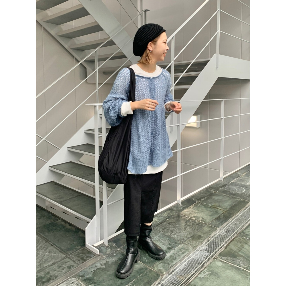 ：常花二手：🇯🇵 Kastane ✿ 寬鬆簍空針織長版罩衫（實拍照請看下方商品說明欄）日牌正品 現貨-細節圖9