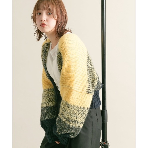 ：常花二手：🇯🇵 KBF ✿ 撞色短版針織外套（實拍照請看下方商品說明欄）日牌正品 現貨-細節圖4