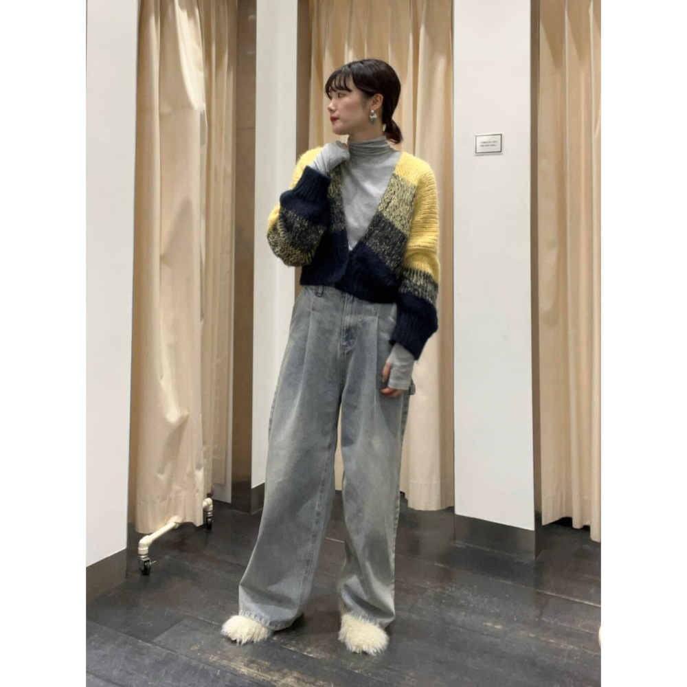 ：常花二手：🇯🇵 KBF ✿ 撞色短版針織外套（實拍照請看下方商品說明欄）日牌正品 現貨-細節圖9