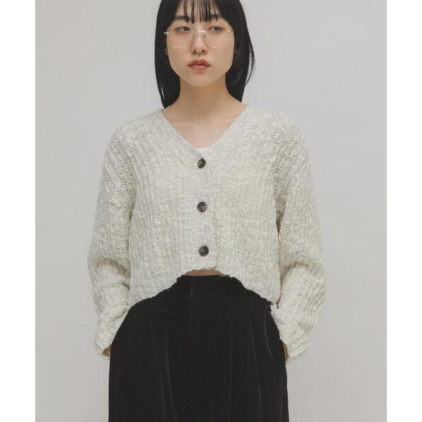 ：常花二手：🇯🇵 KBF ✿ 混織短版氣質針織上衣（實拍照請看下方商品說明欄）日牌正品 現貨-細節圖2